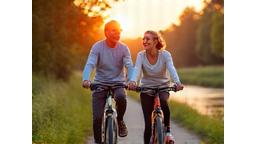 Μεγάλοι άνθρωποι κάνουν ποδήλατο σε εξωτερικό χώρο