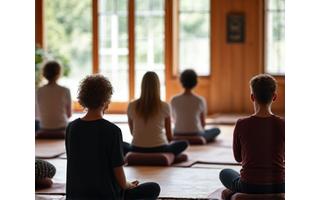 Άτομο σε ήρεμη στάση διαλογισμού, συμβολίζοντας το πρόγραμμα MBSR.